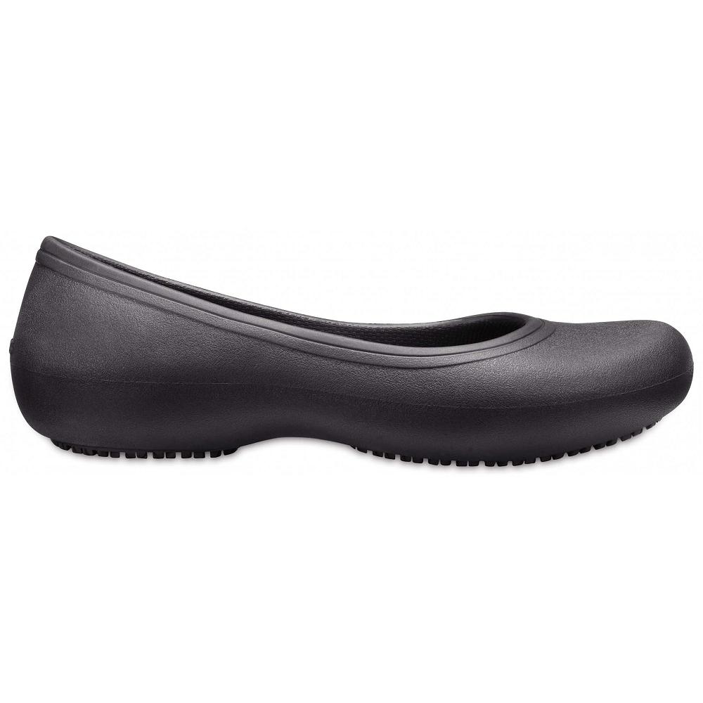 Crocs At Work™ Women Flat Shoes Black | CMZJPT326