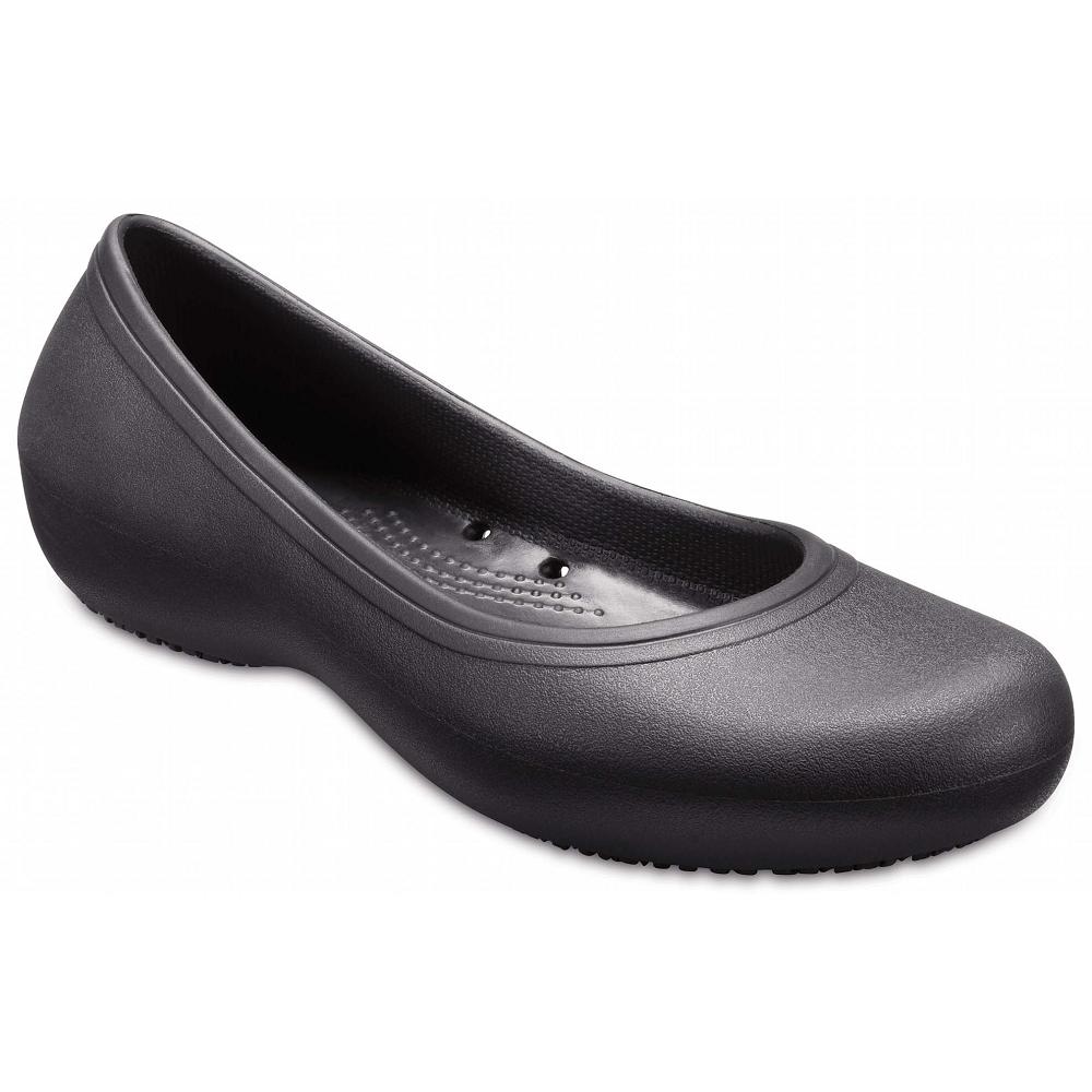 Crocs At Work™ Women Flat Shoes Black | CMZJPT326