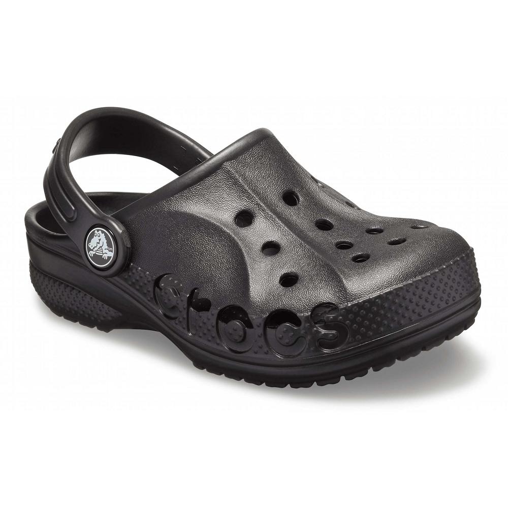 Crocs Baya Kids\' Clogs Black | DASXGF489