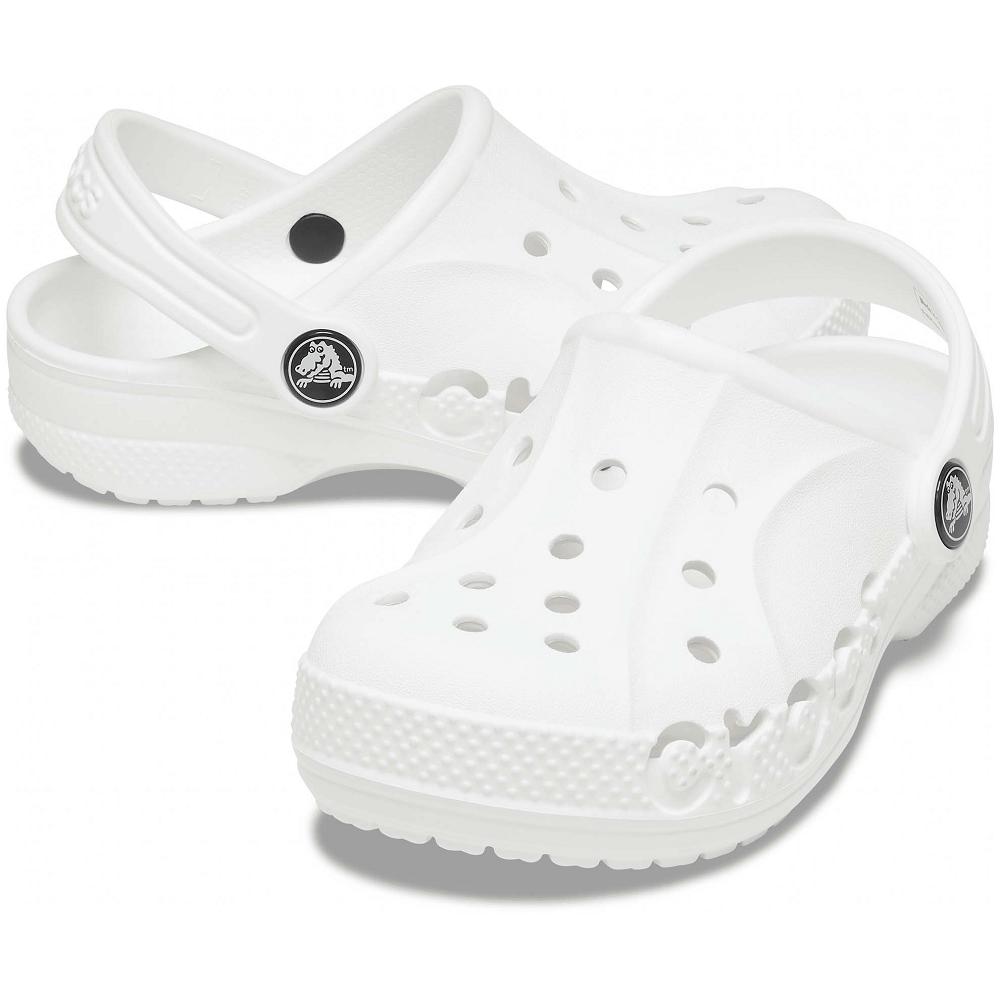 Crocs Baya Kids' Clogs White | DLIQHW351