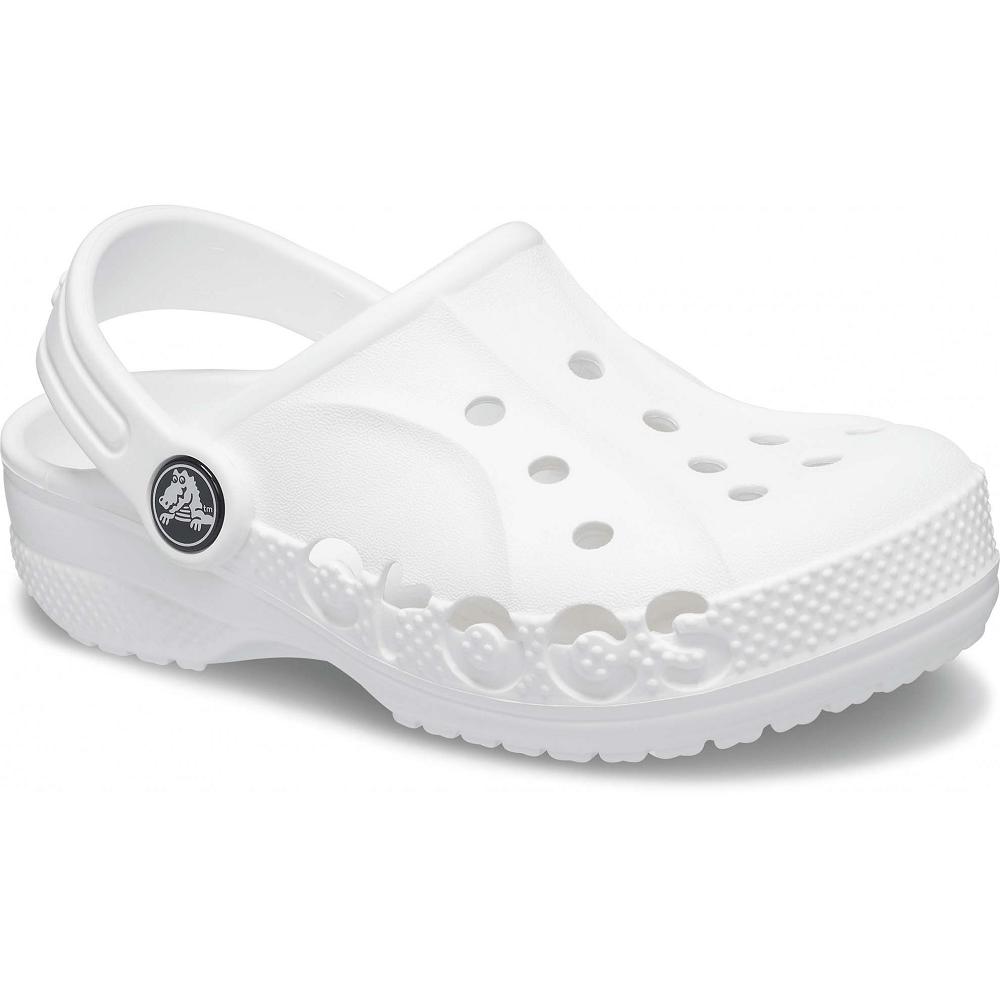 Crocs Baya Kids\' Clogs White | UZMLOX724