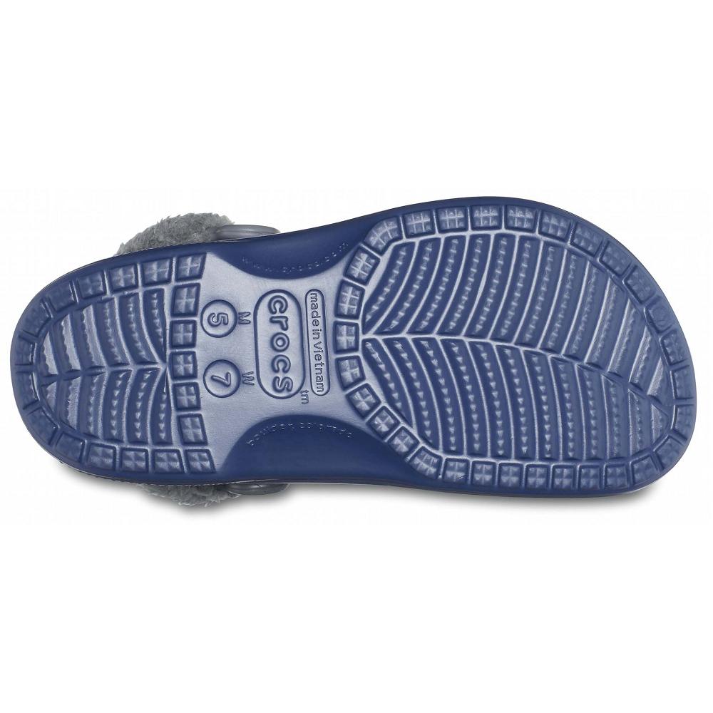 Crocs Baya Lined FuzzNew Zealand -Strap Men Clogs Navy | RTKZPX816