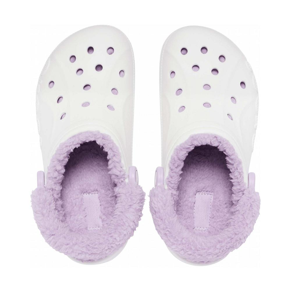 Crocs Baya Lined FuzzNew Zealand -Strap Men Clogs White | APWQNM302