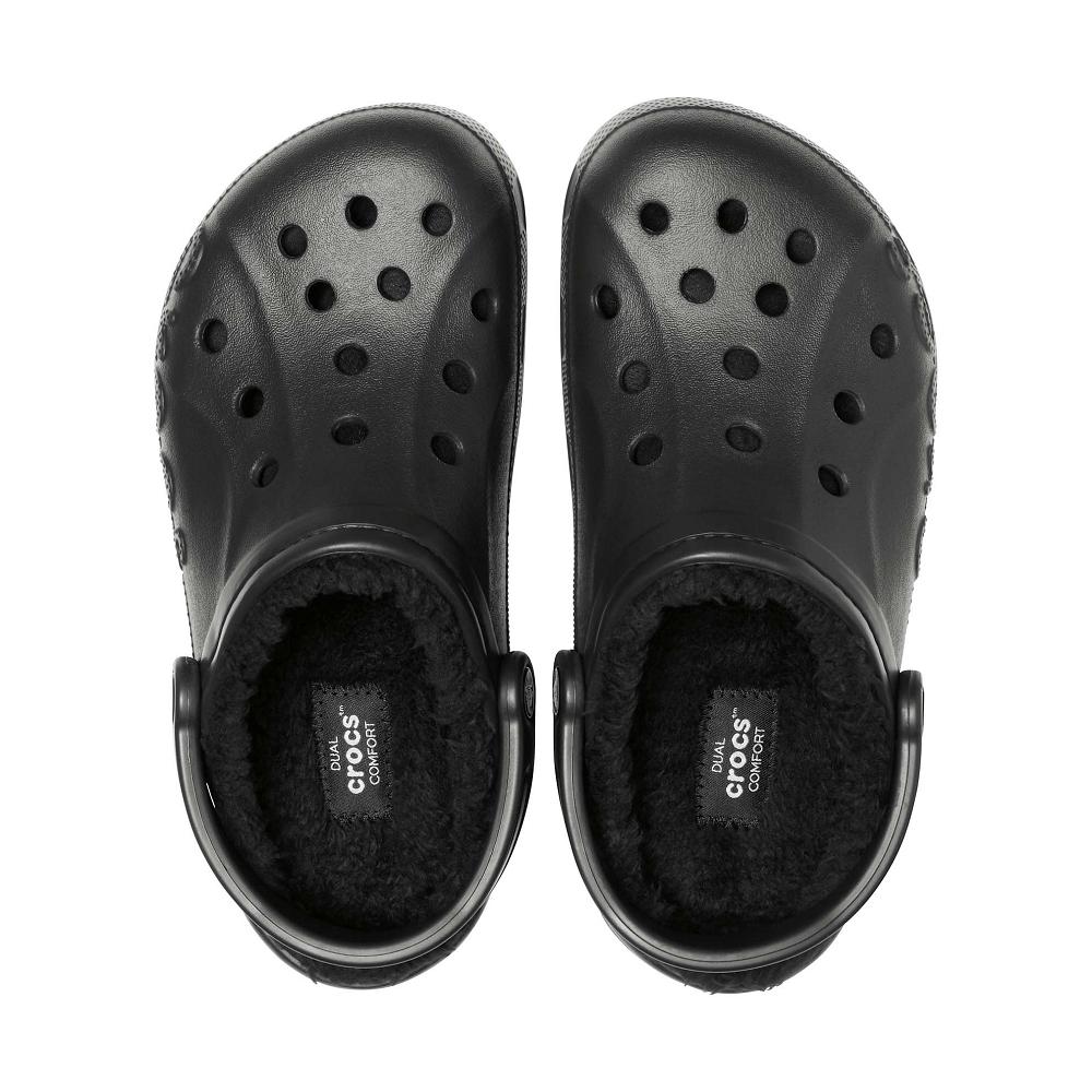 Crocs Baya Lined Men Clogs Black | YBVHJP287