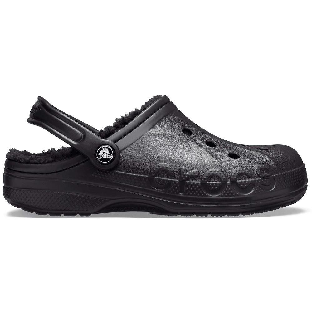 Crocs Baya Lined Men Clogs Black | YBVHJP287