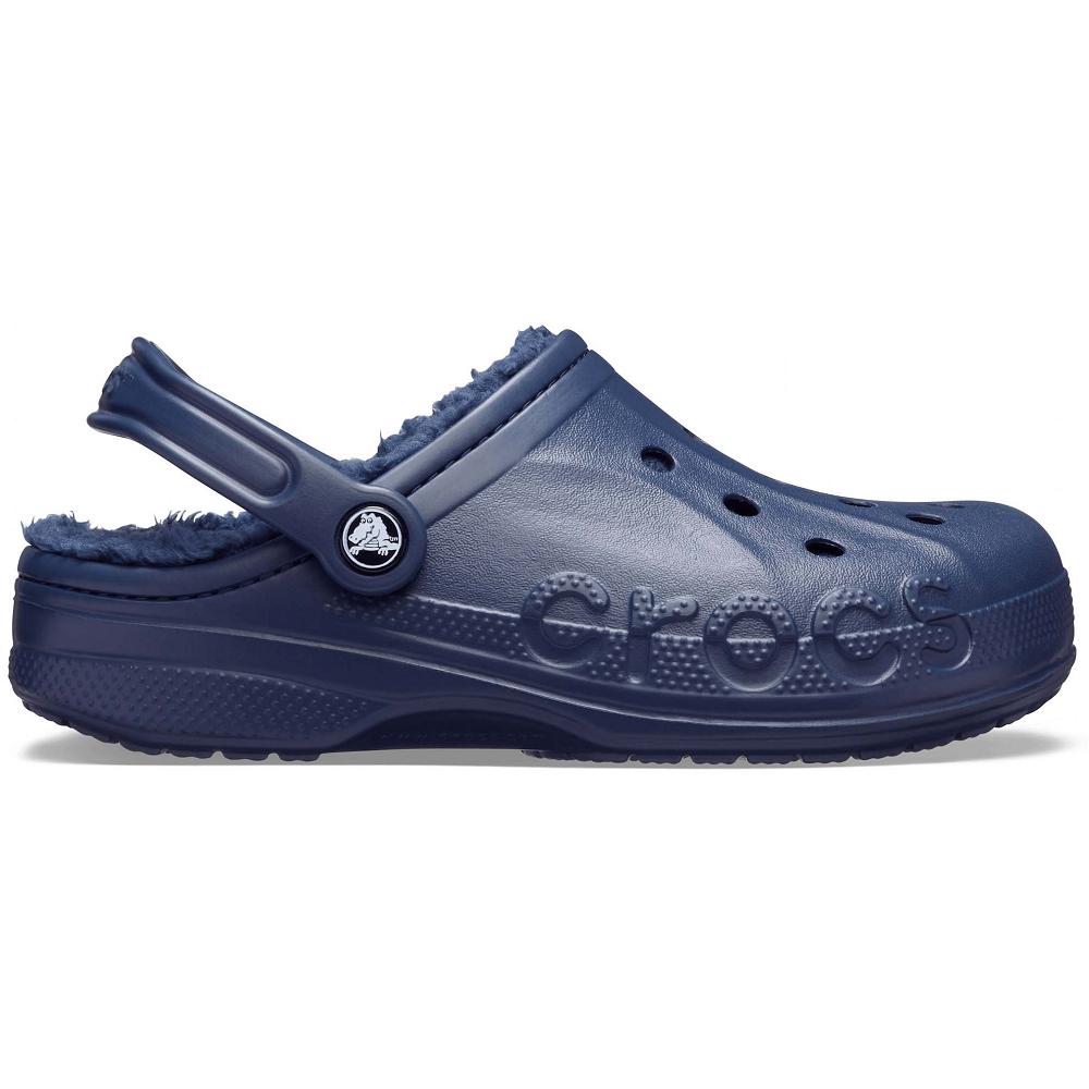 Crocs Baya Lined Men Clogs Navy | MWJYHC960