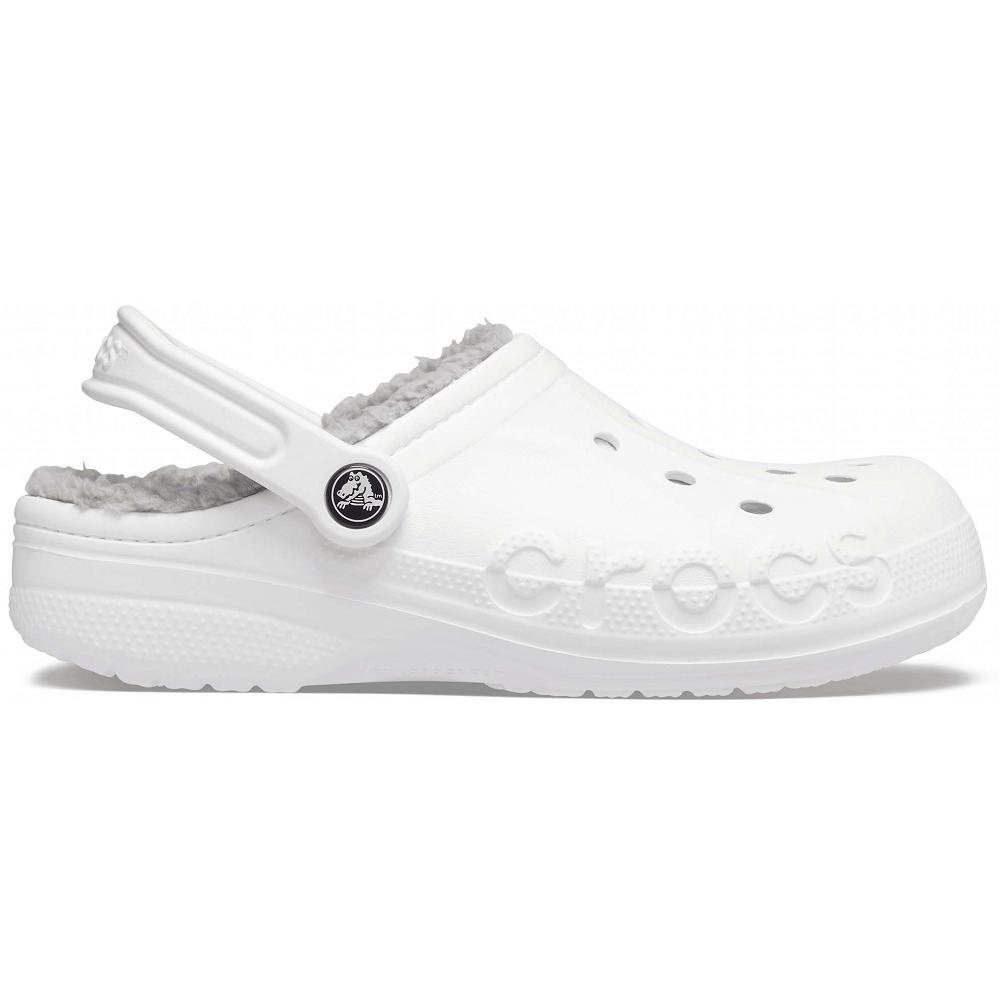 Crocs Baya Lined Men Clogs White | WYHBCM760