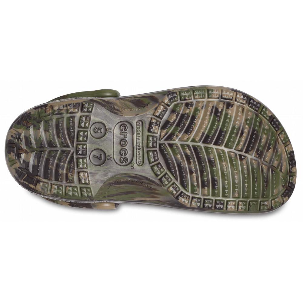 Crocs Baya Marbled Men Clogs Green | KOGNXT725