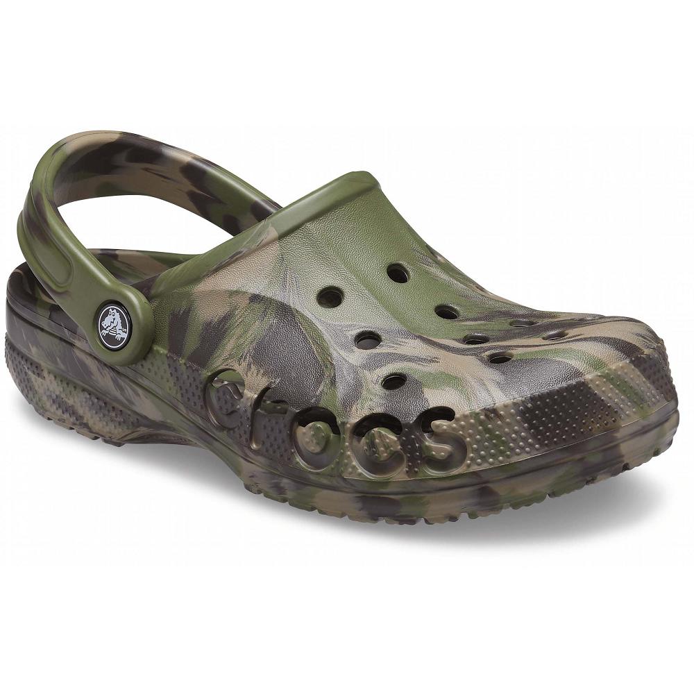 Crocs Baya Marbled Men Clogs Green | KOGNXT725