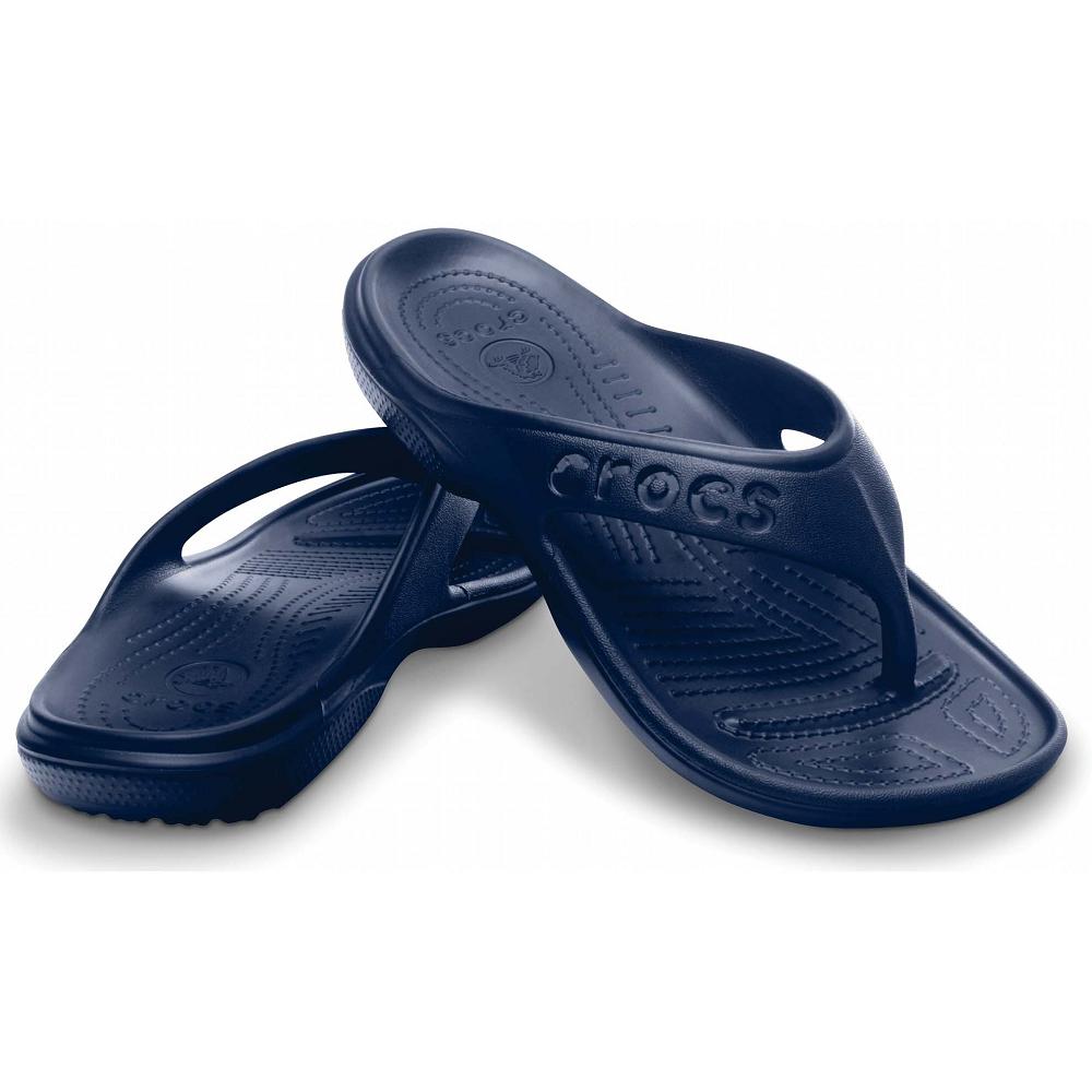 Crocs Baya Men Flip Flops Navy | FCKLDQ586