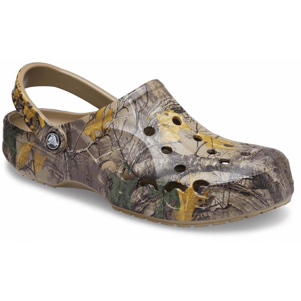 Crocs Baya Realtree Xtra Men Clogs Grey Brown | WTMGZO462