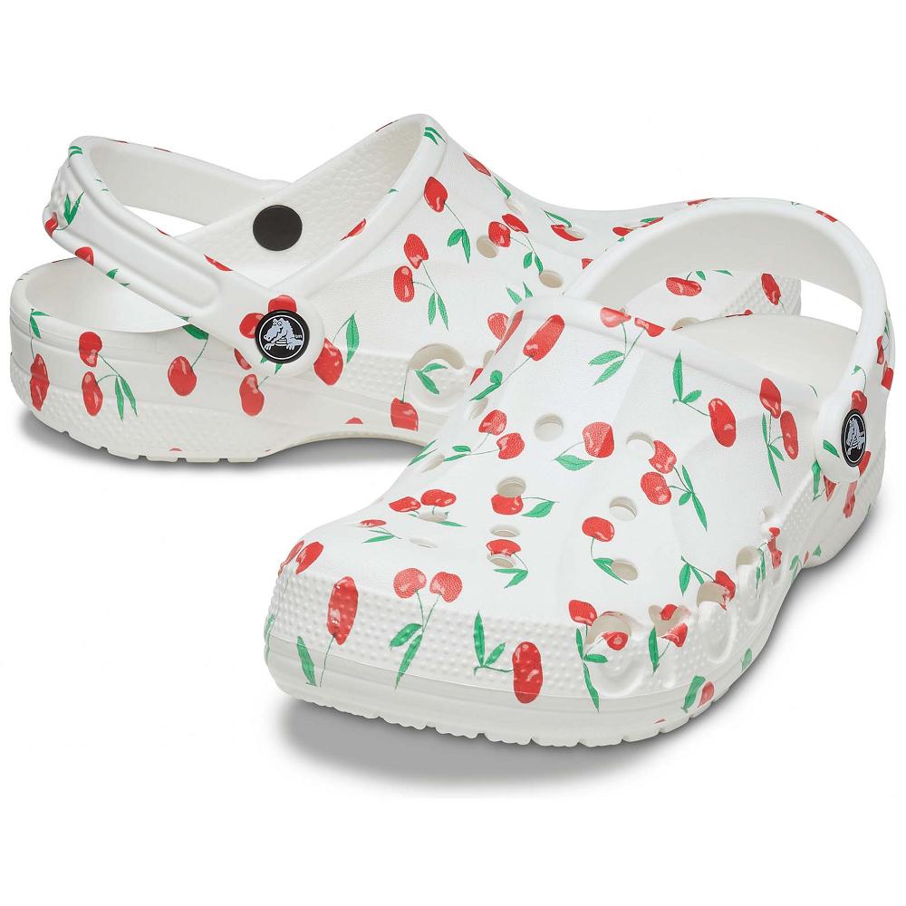 Crocs Baya Seasonal Printed Men Clogs White / Pink | PCMSBV524