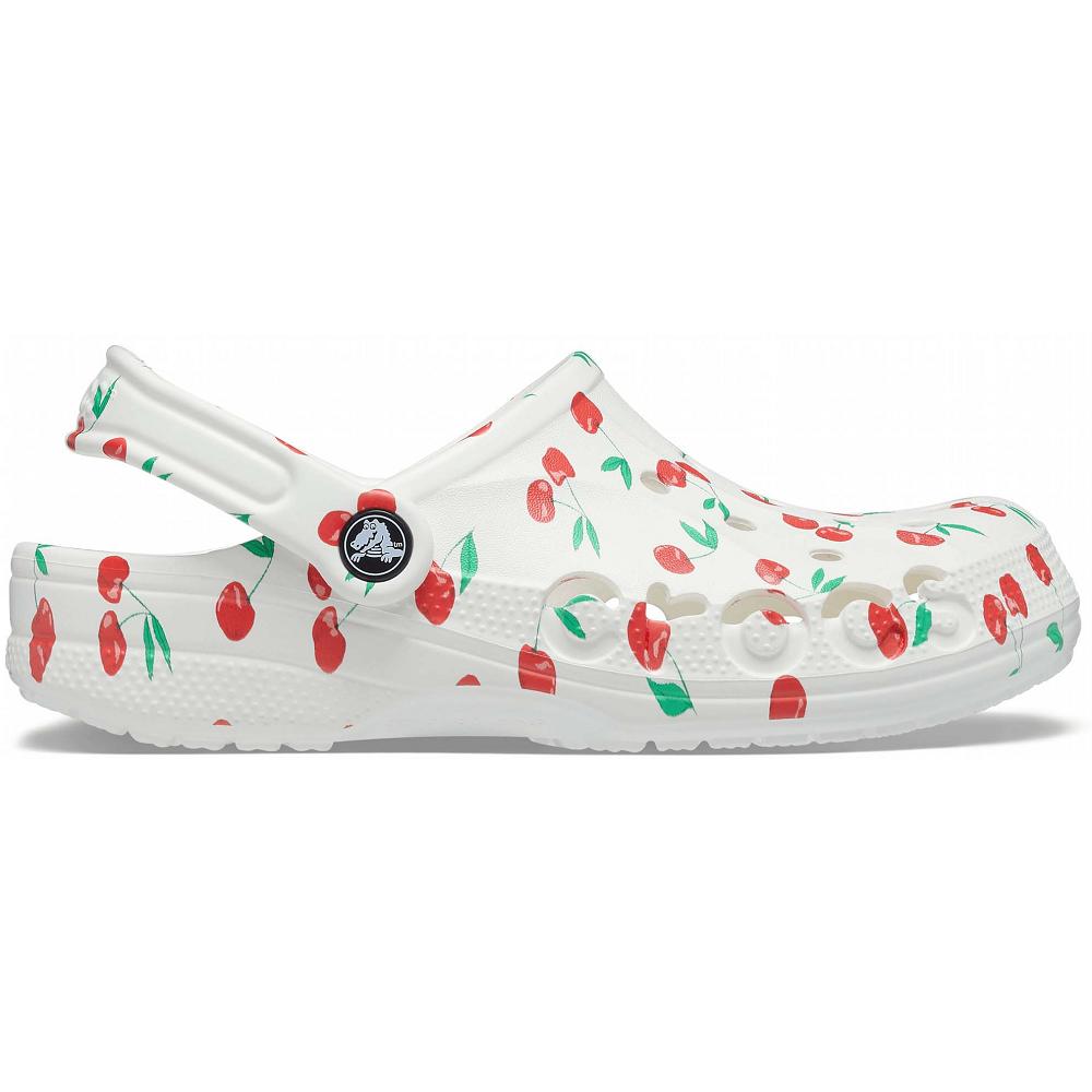 Crocs Baya Seasonal Printed Men Clogs White / Pink | PCMSBV524