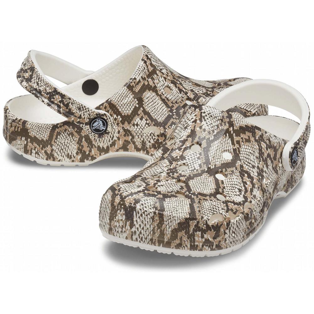 Crocs Baya Seasonal Printed Women Clogs White / Pink | OFHVSB869