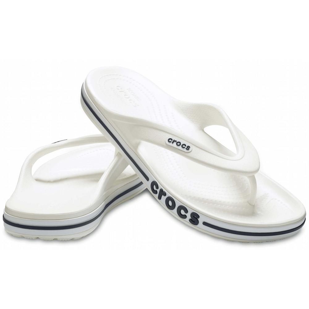 Crocs Bayaband Men Flip Flops White | IQOXKW465