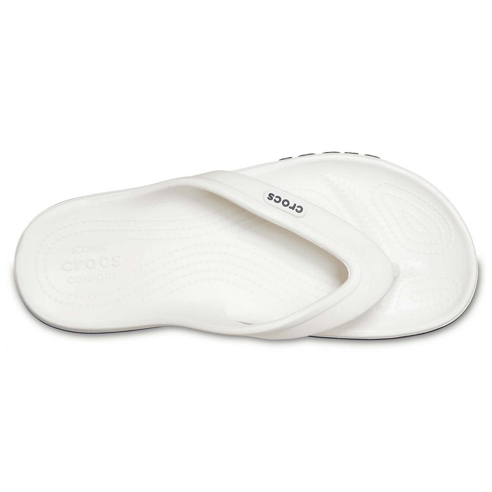 Crocs Bayaband Men Flip Flops White | IQOXKW465