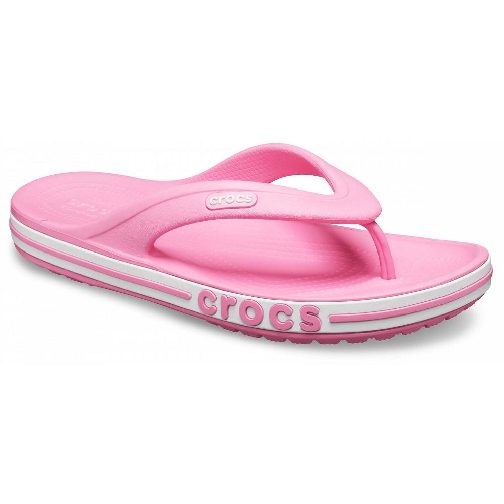 Crocs Bayaband Women Flip Flops Pink | PLIKOB290