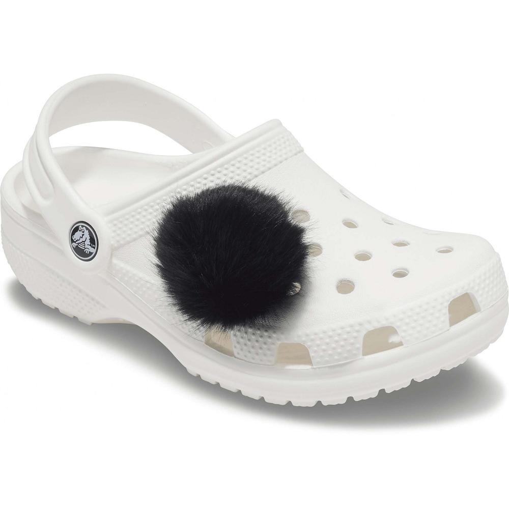 Crocs Black Puff Ball Men Jibbitz Charms | BRHKFI380