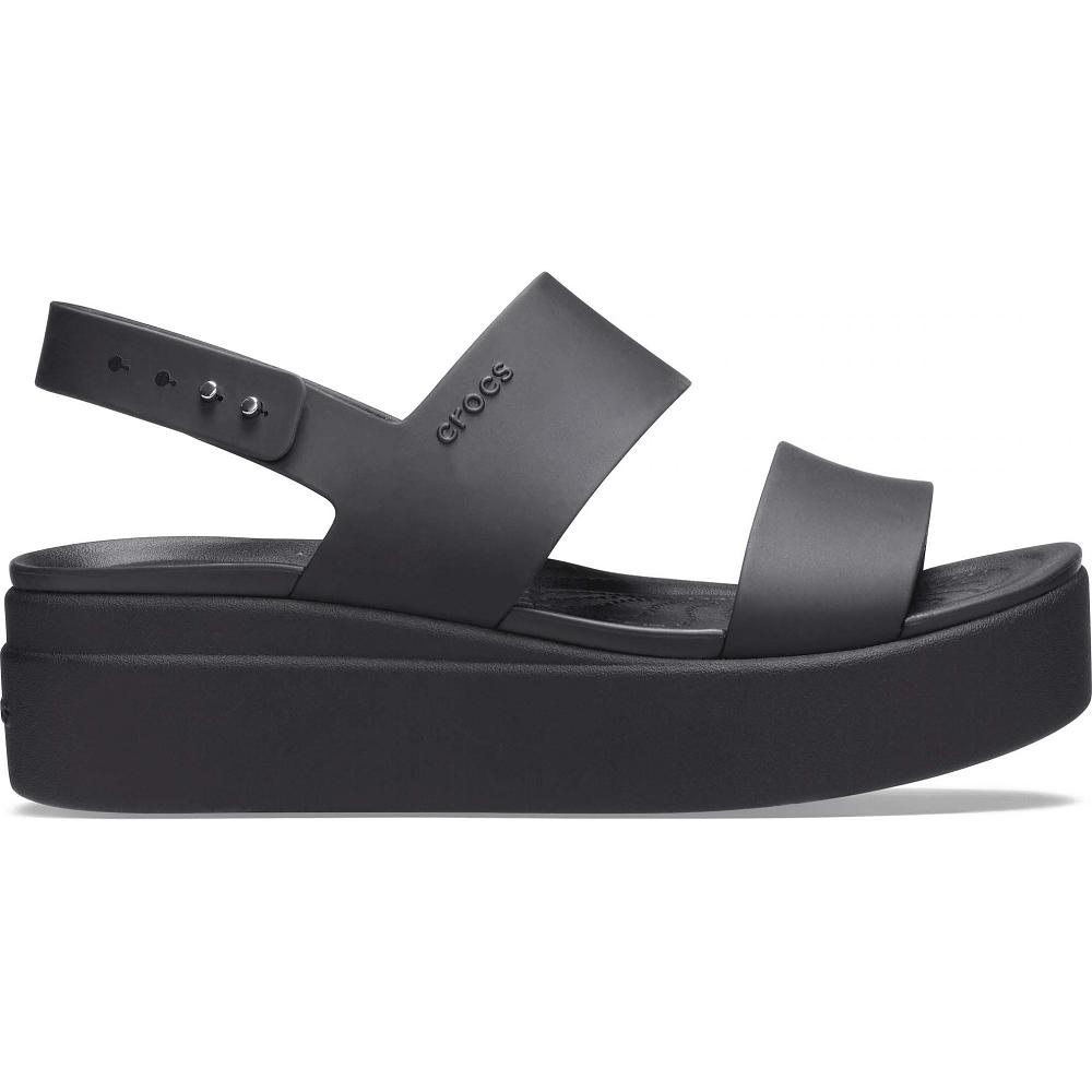 Crocs Brooklyn Low Women Wedge Black | EGUIWZ062