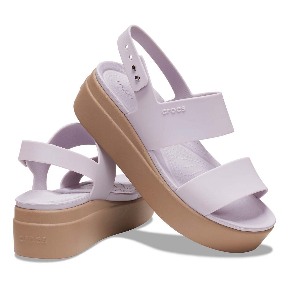 Crocs Brooklyn Low Women Wedge Pink | IAUTMV896