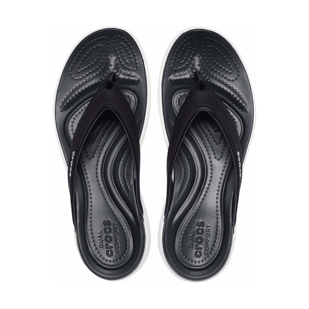 Crocs Capri V Sporty Women Flip Flops Black | JDGLKP019