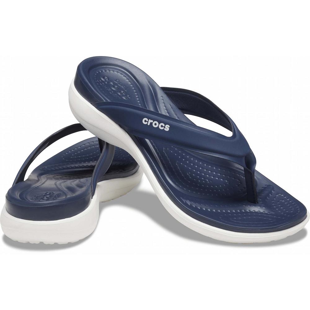 Crocs Capri V Sporty Women Flip Flops Navy | GKUDMV560