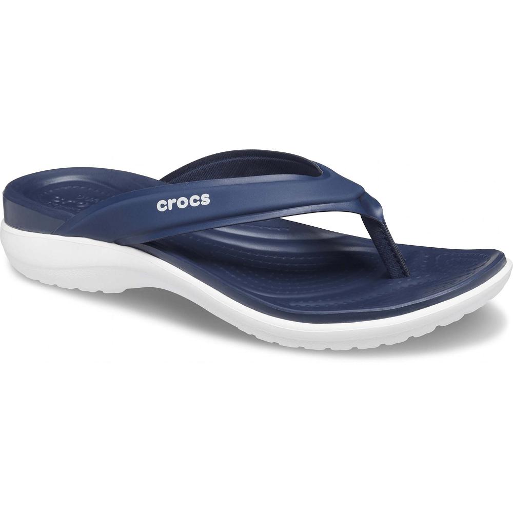 Crocs Capri V Sporty Women Flip Flops Navy | GKUDMV560