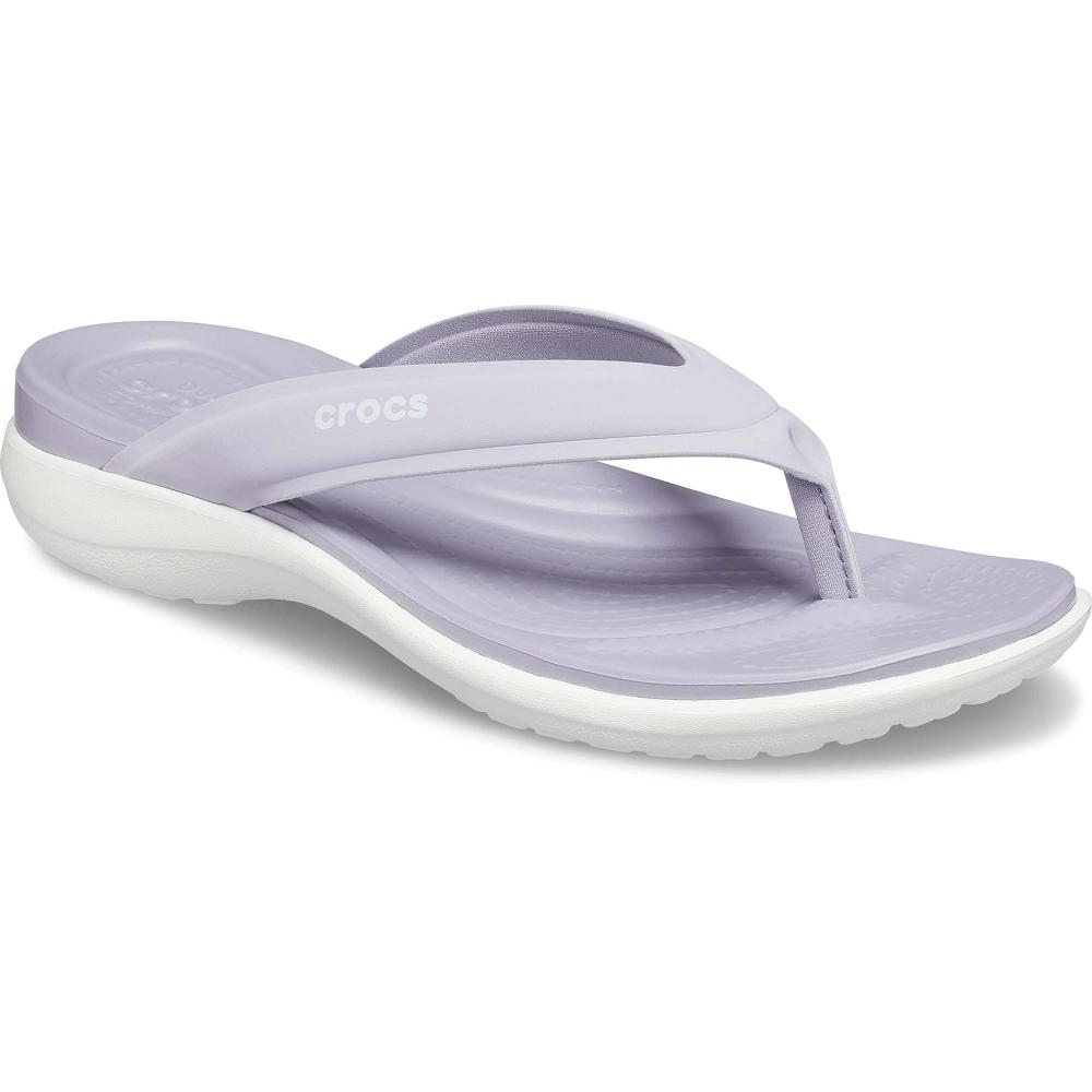 Crocs Capri V Sporty Women Flip Flops Purple | YXQDWT416