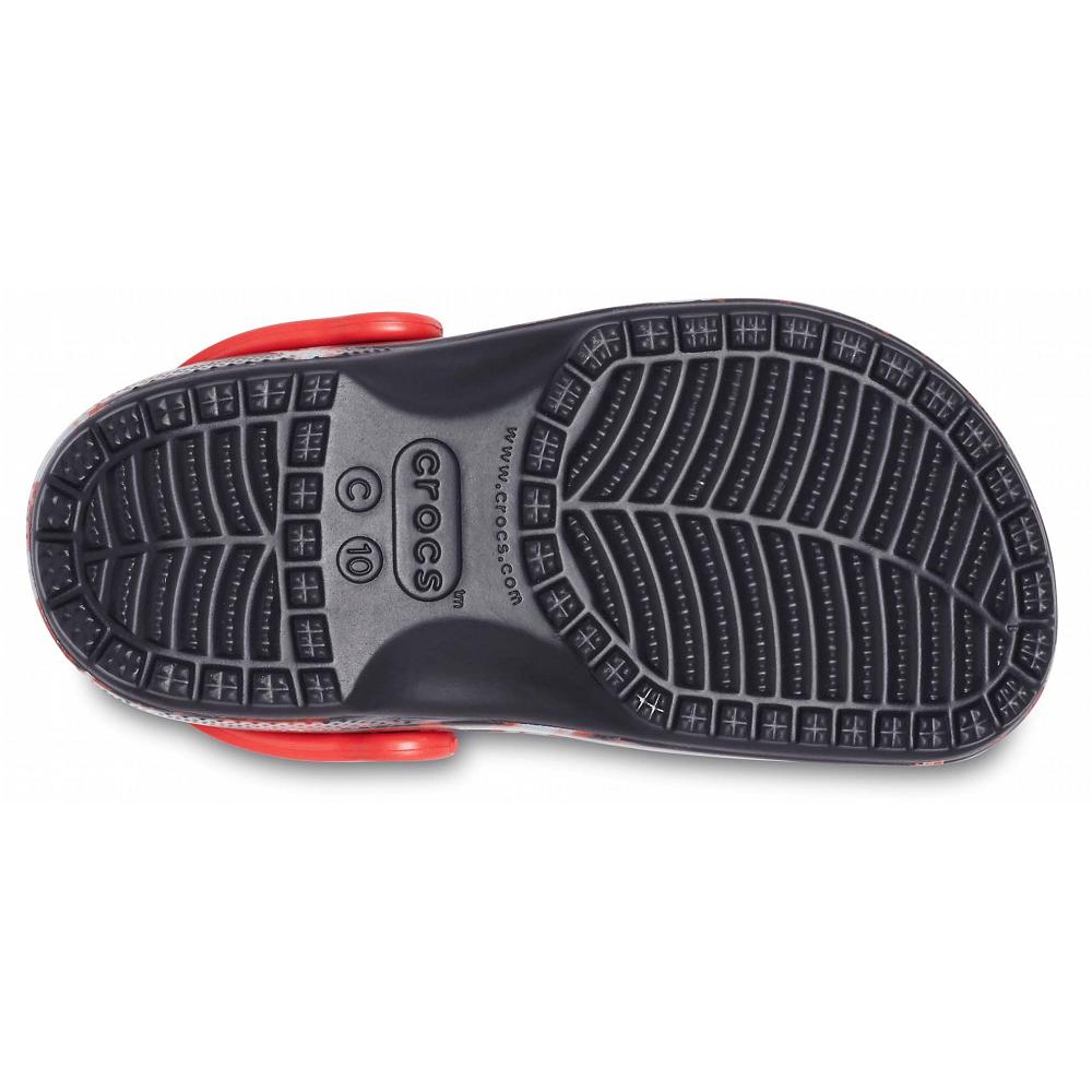 Crocs Classic Bleach Dye Kids' Clogs Red / Black | RISFZW430