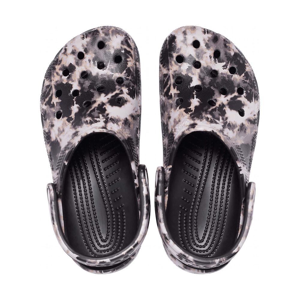 Crocs Classic Bleach Dye Men Clogs Black / Brown | XCZPAR180