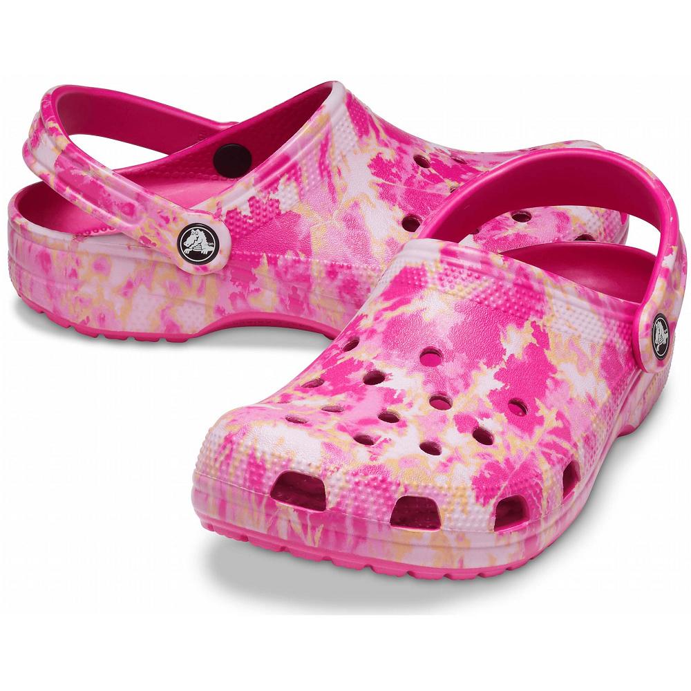 Crocs Classic Bleach Dye Men Clogs Pink / Multicolor | LQHJBC310