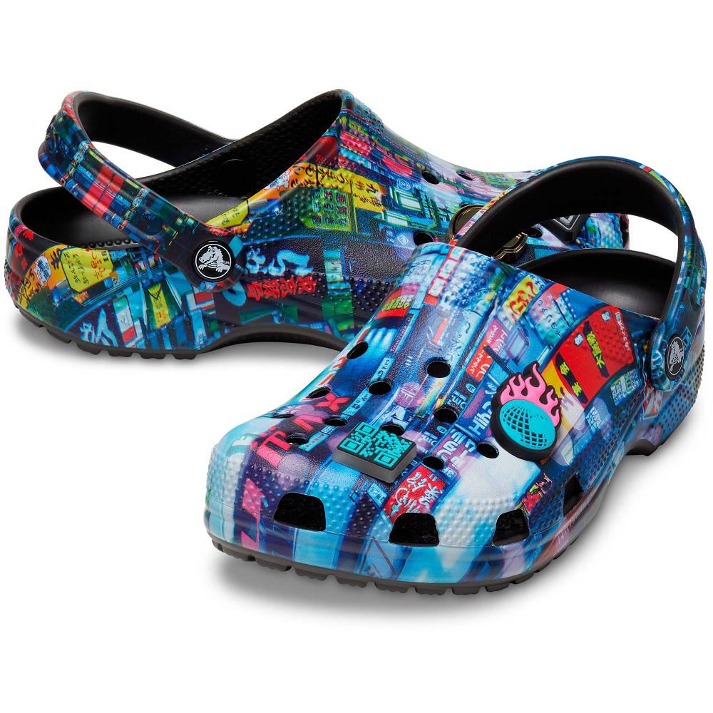 Crocs Classic Cyber Nights Men Clogs Multicolor | RBECDW014
