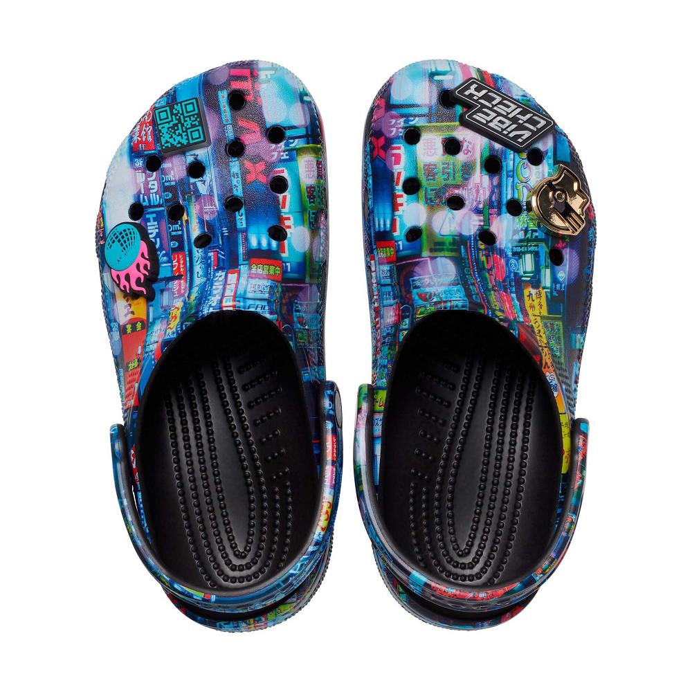 Crocs Classic Cyber Nights Men Clogs Multicolor | RBECDW014