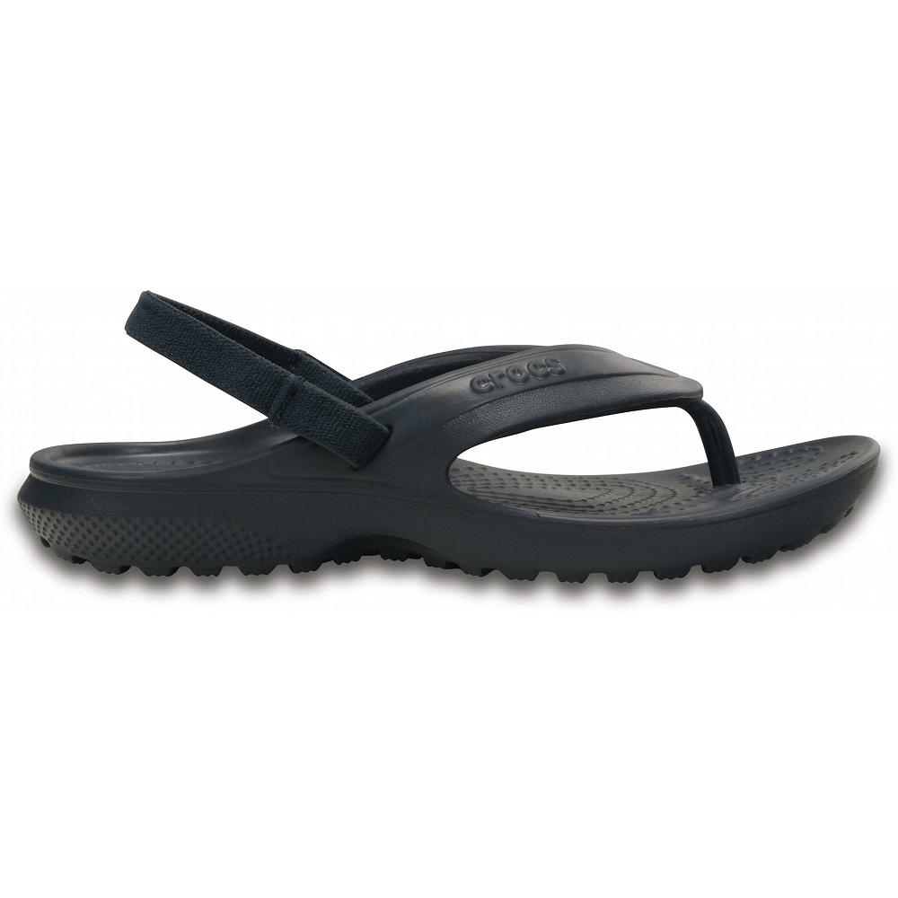 Crocs Classic Flip Kids' Clogs Black | QCAHTR184