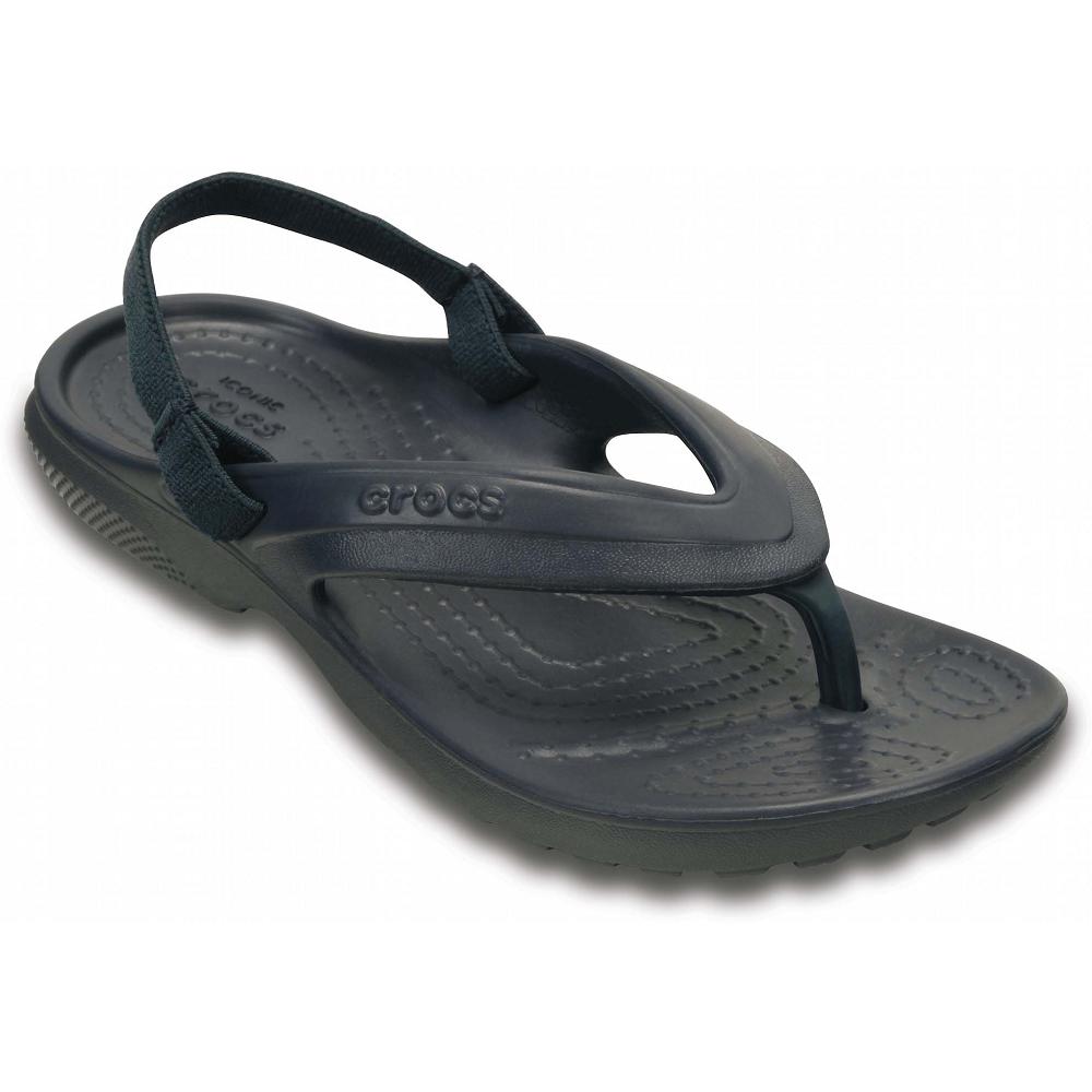 Crocs Classic Flip Kids\' Clogs Black | QCAHTR184