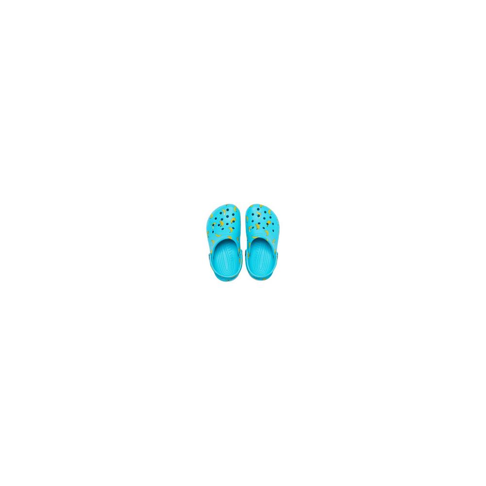 Crocs Classic Food Print Kids' Clogs Light Turquoise | PVKEFR213