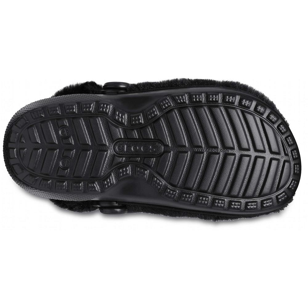 Crocs Classic Fur Sure Men Clogs Black | LGMIDY723