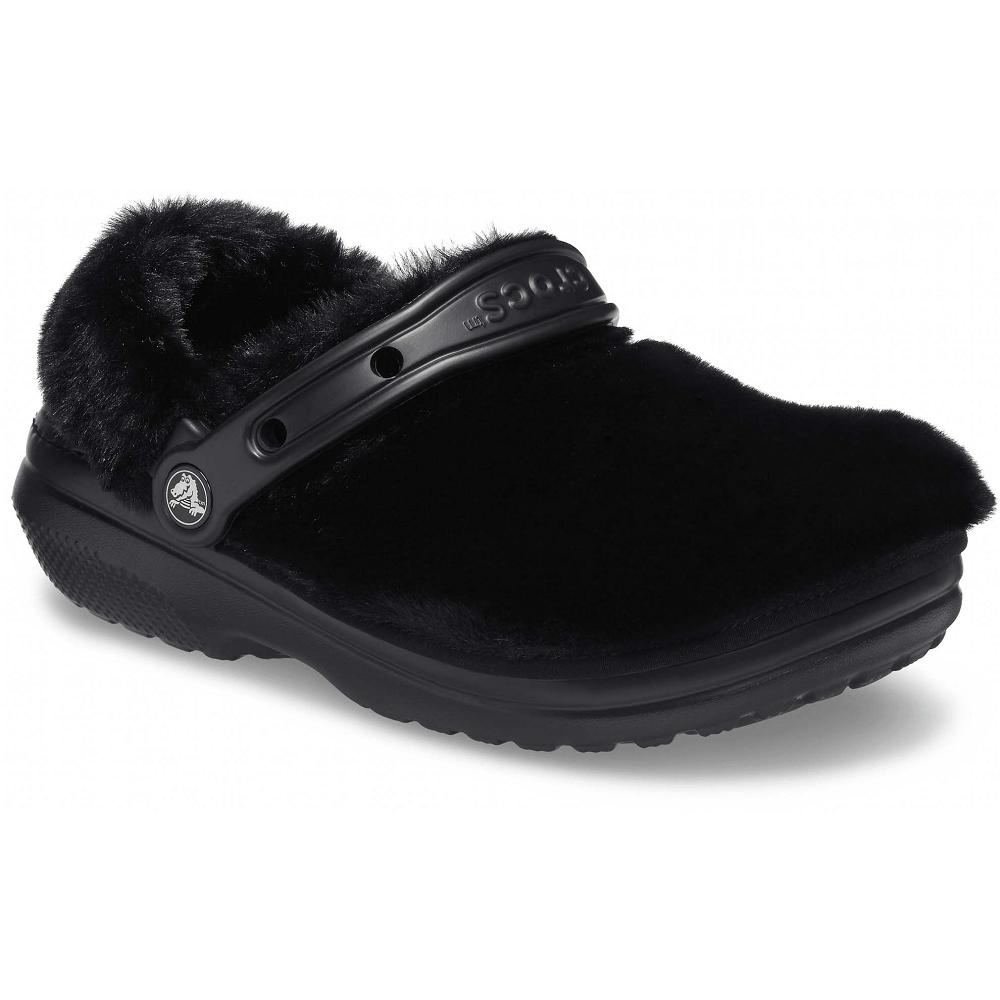 Crocs Classic Fur Sure Men Clogs Black | LGMIDY723