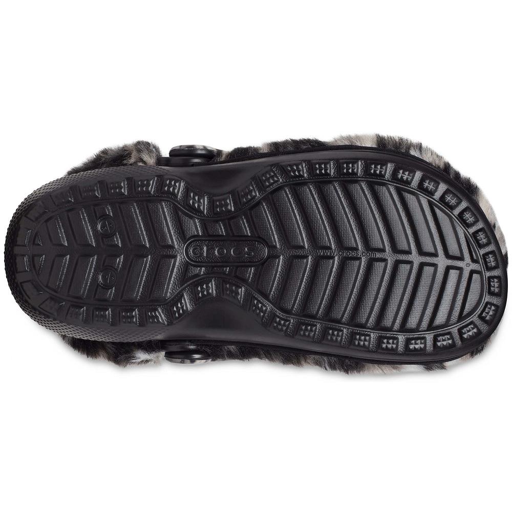 Crocs Classic Fur Sure Men Clogs Brown / Black | FALPVX476