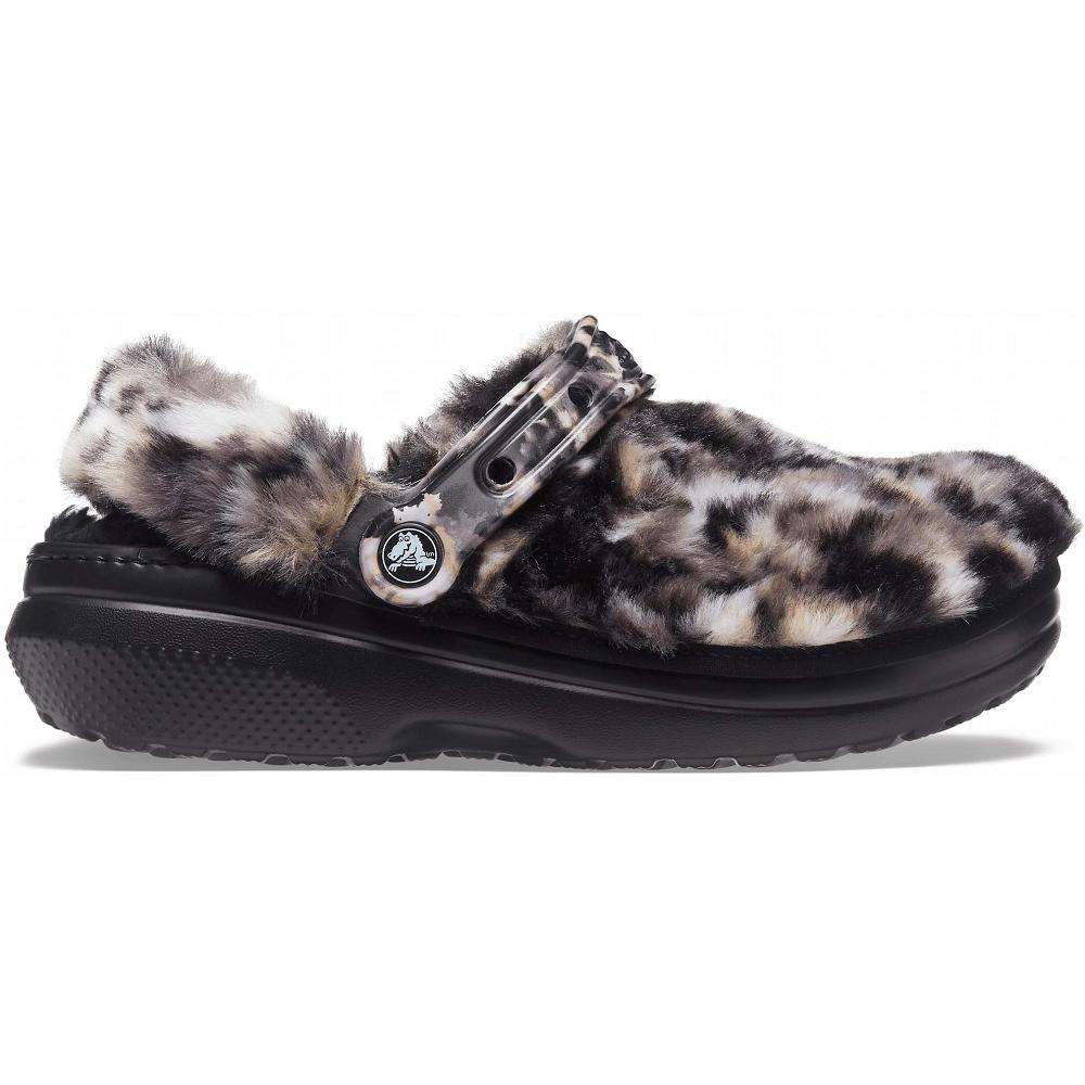 Crocs Classic Fur Sure Men Clogs Brown / Black | FALPVX476
