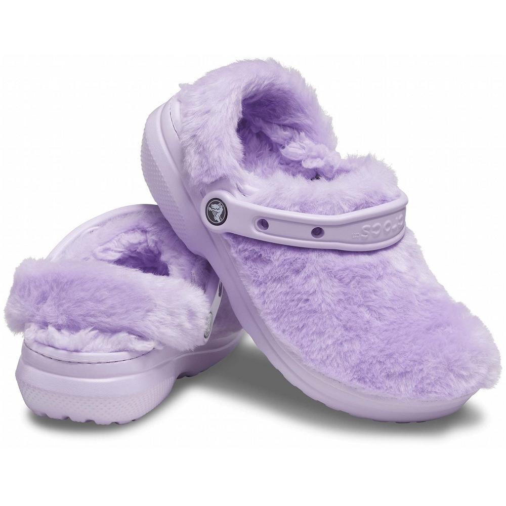 Crocs Classic Fur Sure Men Clogs Purple | ZIWBJD632