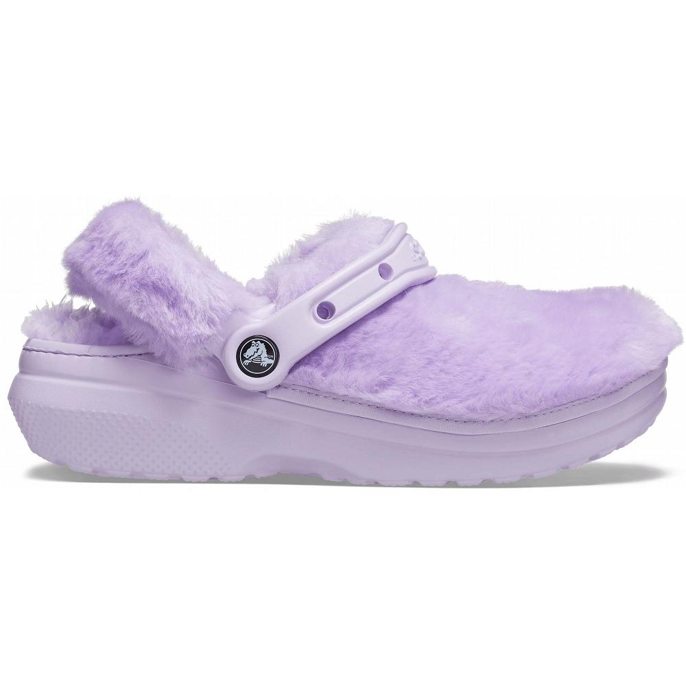 Crocs Classic Fur Sure Men Clogs Purple | ZIWBJD632