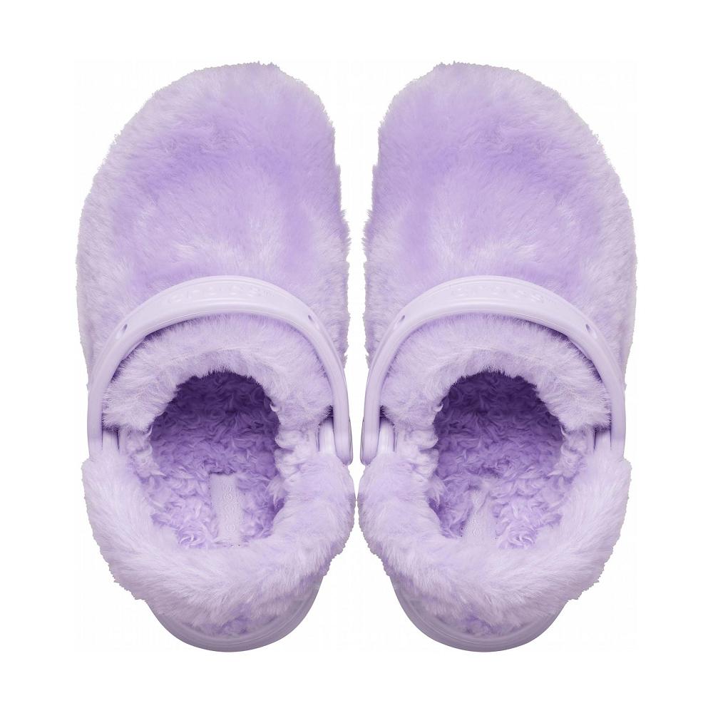 Crocs Classic Fur Sure Women Clogs Purple | PNLXEI839