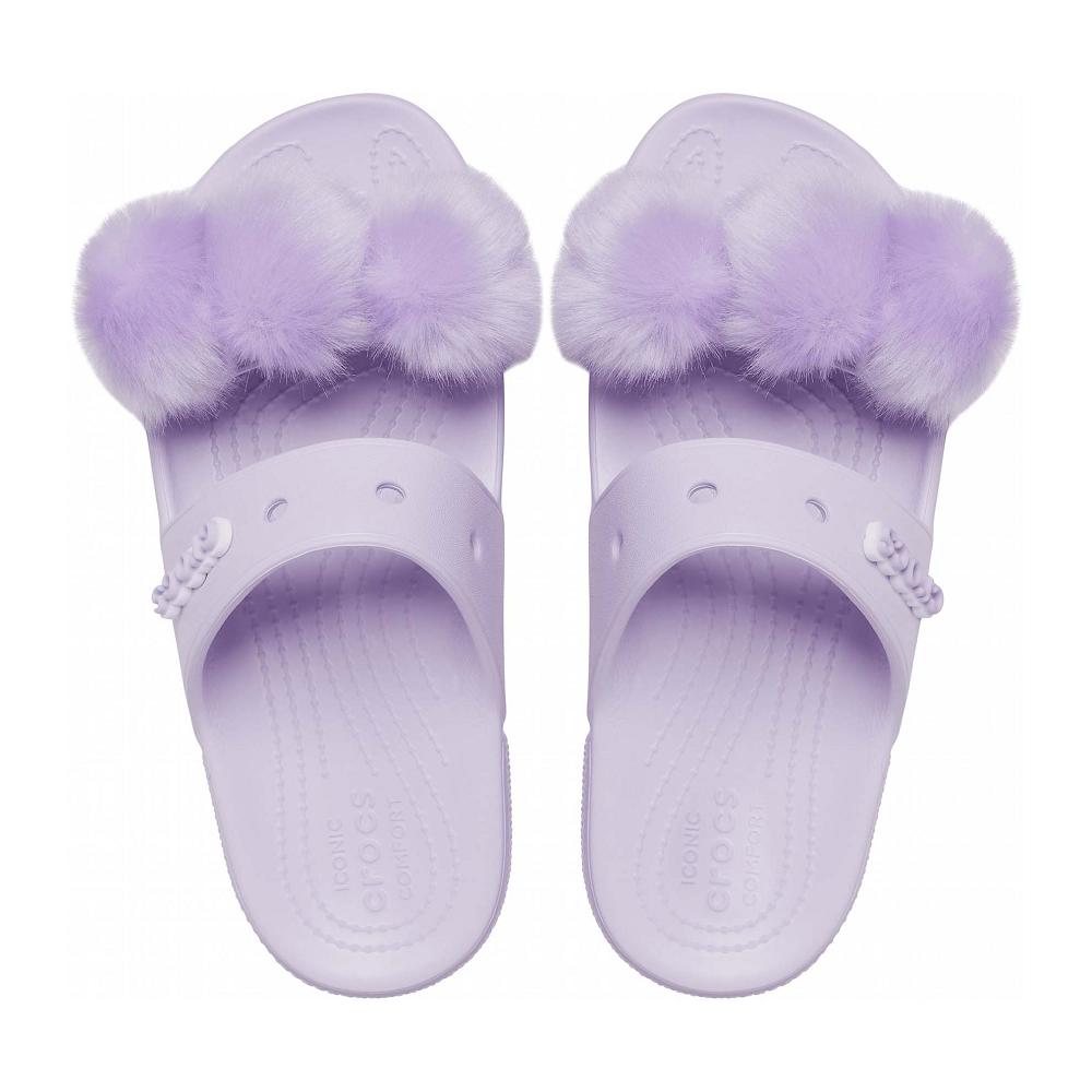 Crocs Classic Fur Sure Women Sandals Purple | EOVTGH632