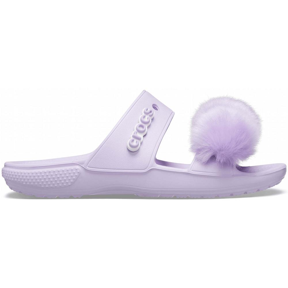 Crocs Classic Fur Sure Women Sandals Purple | EOVTGH632