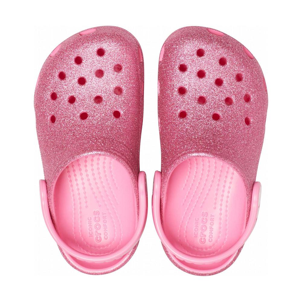 Crocs Classic Glitter Kids' Clogs Pink | VKDFZR514