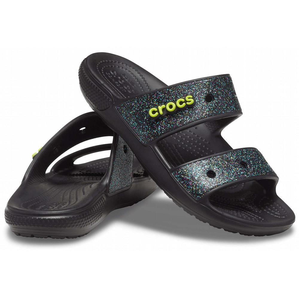 Crocs Classic Glitter Men Sandals Orange | TVKWIM910