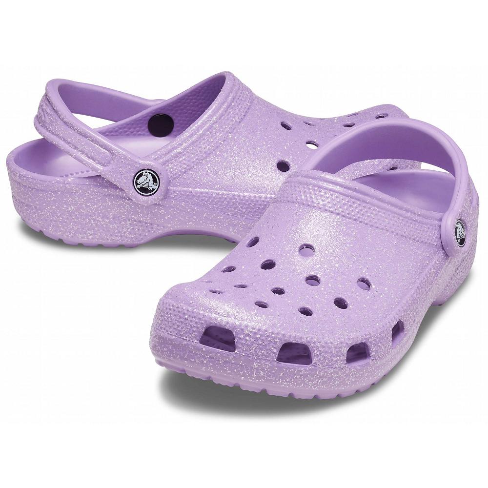 Crocs Classic Glitter Women Clogs Purple | ALXTKE342