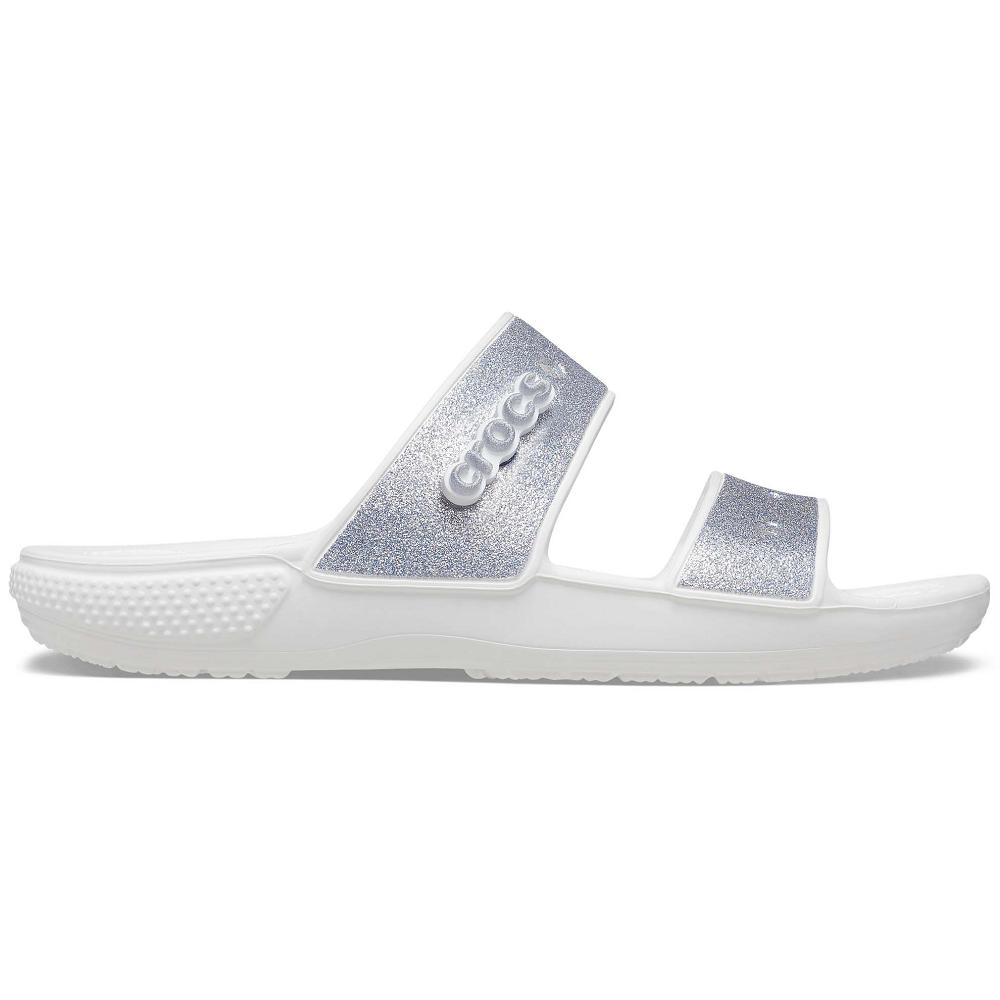 Crocs Classic Glitter Women Sandals White | KXJMYV704