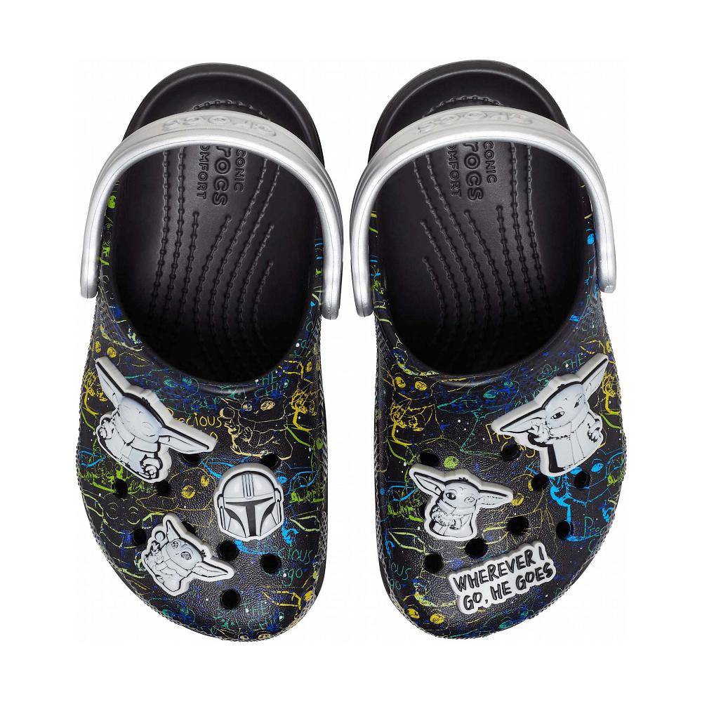 Crocs Classic Grogu™ Kids' Clogs Navy / Multicolor | WPETAL783
